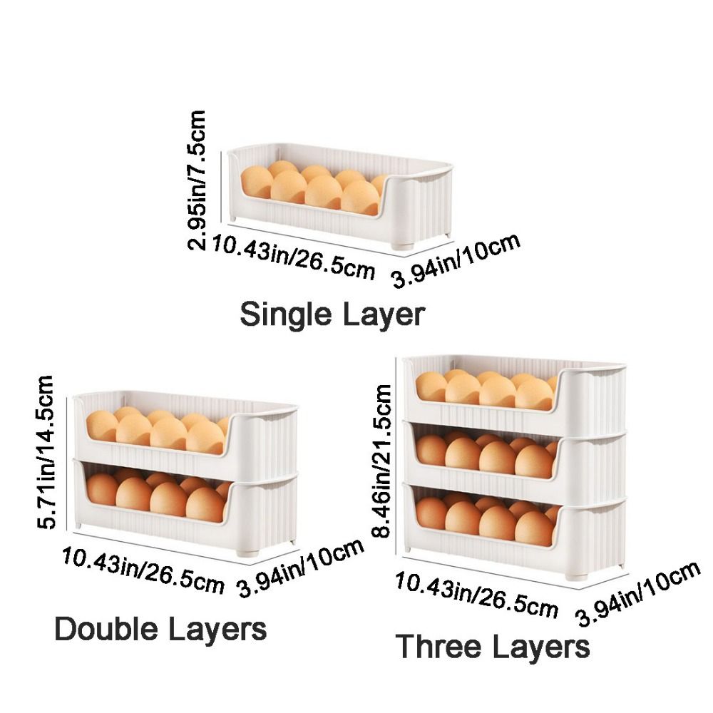 Freshkeeping Egg Holder Refrigerator Side Door Egg Storage Tray Organizer For Kitchen Safe Material 5