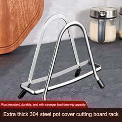 rustproof space saving cutting board organizer, portable stainless steel kitchen storage rack