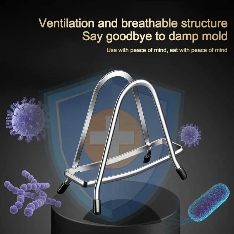 Rustproof Space Saving Cutting Board Organizer, Portable Stainless Steel Kitchen Storage Rack