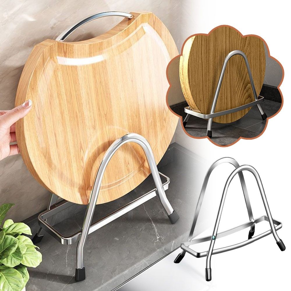 Rustproof Space Saving Cutting Board Organizer, Portable Stainless Steel Kitchen Storage Rack