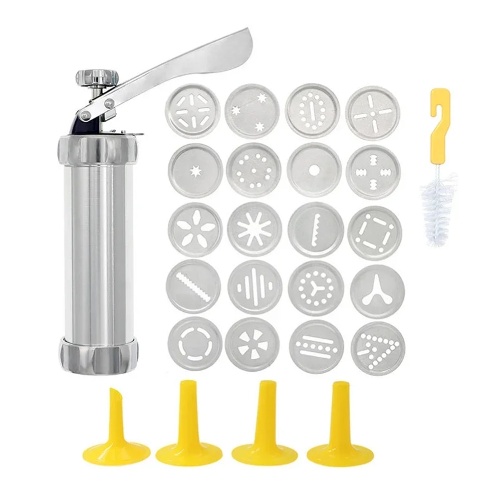 Cookie Press Machine Kit, Biscuit Extruder Press Cookie Gun, DIY Biscuit Maker for Baking
