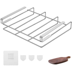 stainless steel hanging chopping board rack, under cabinet cutting board organizer, kitchenware pot cover holder storage