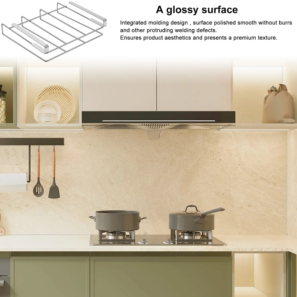 Stainless Steel Hanging Chopping Board Rack, Under Cabinet Cutting Board Organizer, Kitchenware Pot Cover Holder Storage