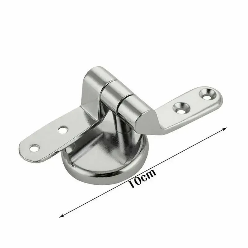 Chrome Toilet Seat Hinges, Universal Spare Replacement Set with Fittings