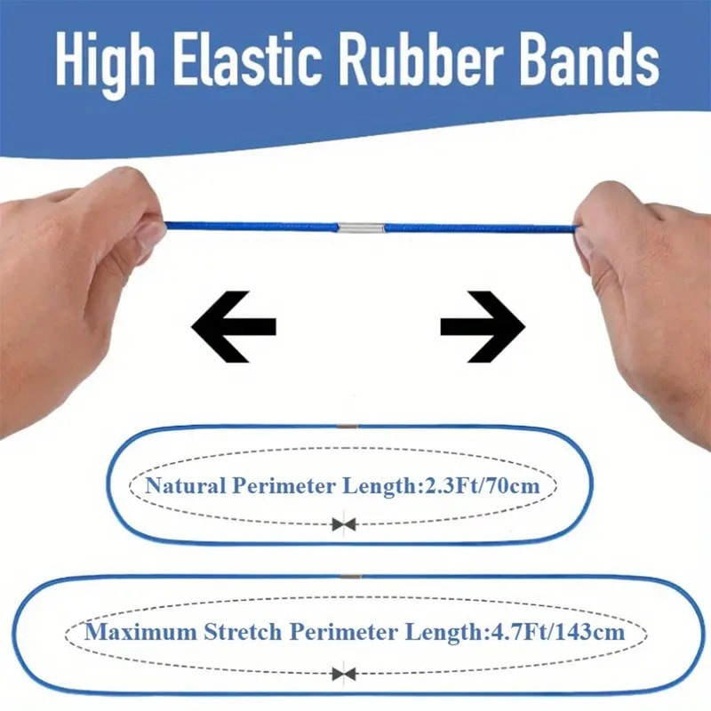 Elastic Garbage Can Bands, Colorful Adjustable Cord Lock Bands for Home, Office, and Litter Box Use