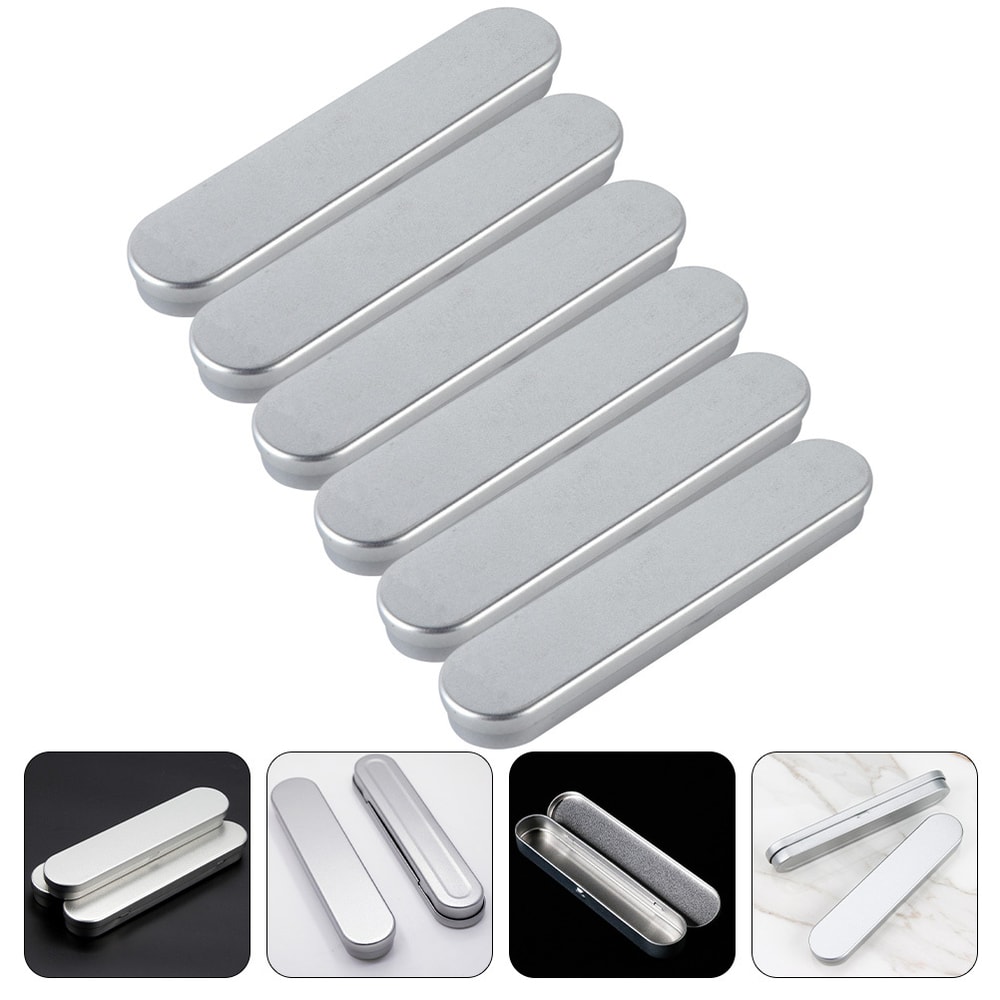 Metal Rectangular Organizer, Portable Tinplate Storage Boxes for Small Items, Flashlight Tweezers Household Use
