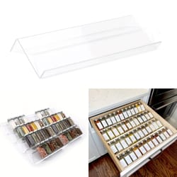plastic seasoning jar storage rack tray, acrylic storage rack tray for kitchen organization