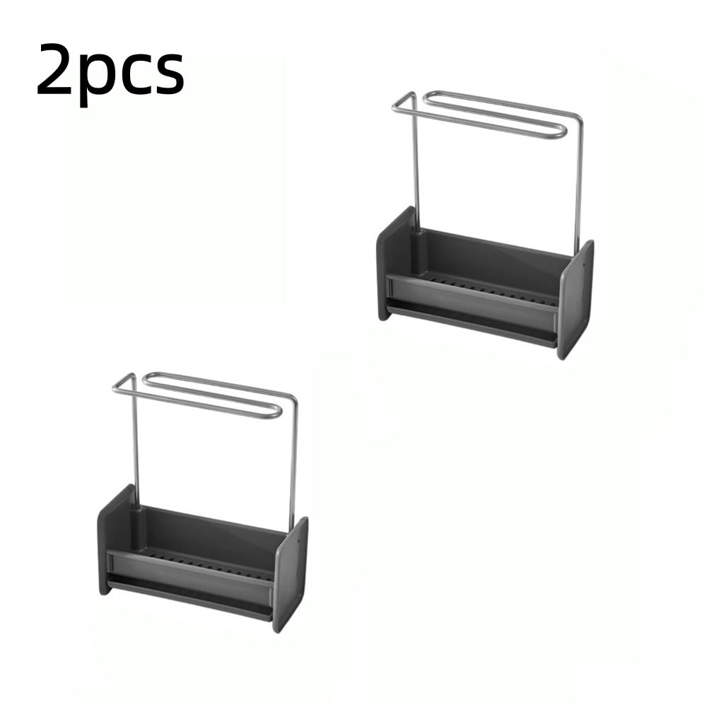 urable Dishcloth Towel Rack Kitchen, Multipurpose Sink Shelf, New Plastic Kitchen Sink Drain Rack