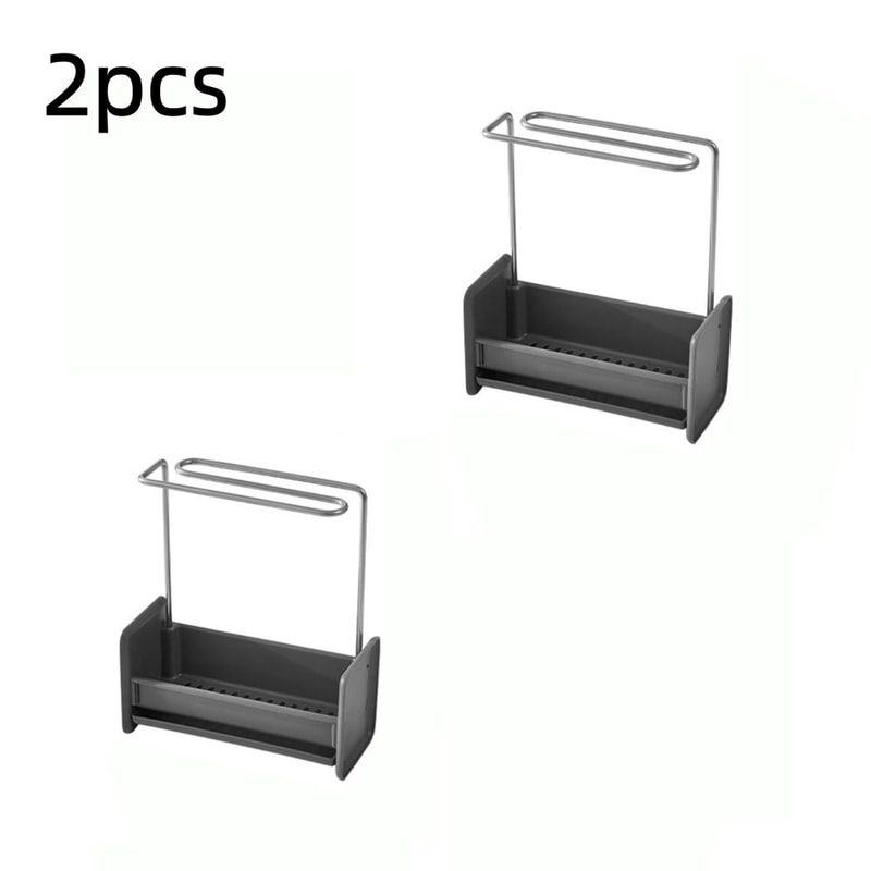 urable Dishcloth Towel Rack Kitchen, Multipurpose Sink Shelf, New Plastic Kitchen Sink Drain Rack