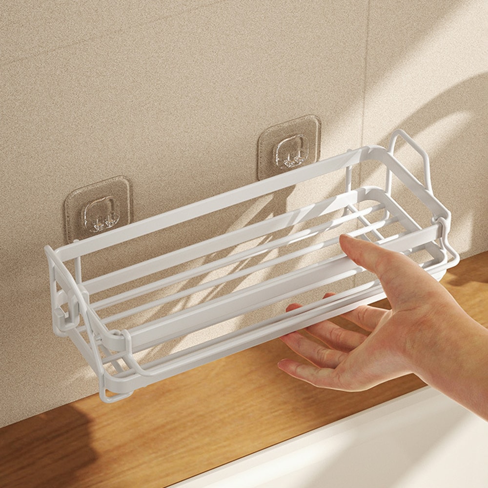 Removable Drain Tray Soap Dispenser, Kitchen Sink Sponge Holder, Caddy Organizer for Brushes, Dish Cloth, Sink Stoppers