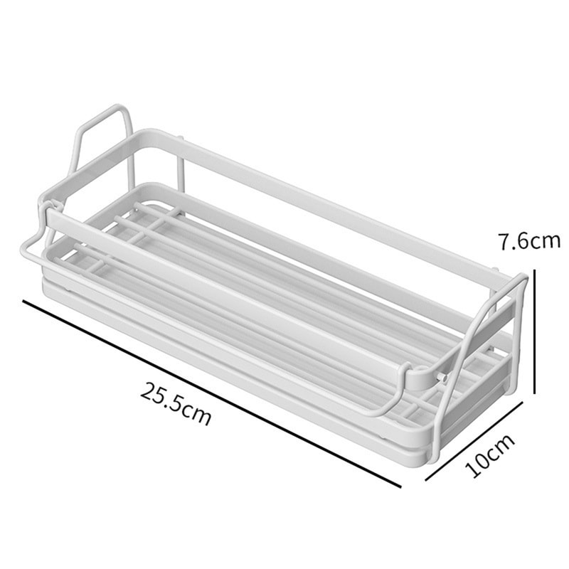 Removable Drain Tray Soap Dispenser, Kitchen Sink Sponge Holder, Caddy Organizer for Brushes, Dish Cloth, Sink Stoppers