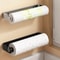 Wall Mount Kitchen Paper Roll Holder, Stainless Steel Self-Adhesive, Perforated for Closet Bathroom