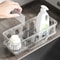 Sink Dish Sponge Holder, Kitchen Organizer Caddy, Storage Rack for Shampoo Soap, Bathroom Drain Shelf