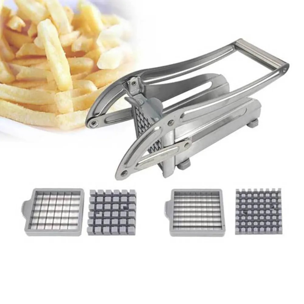 Manual Vegetable Cutter for Potato, Cucumber, and Fruits, Multifunction Stainless Steel Kitchen Tool