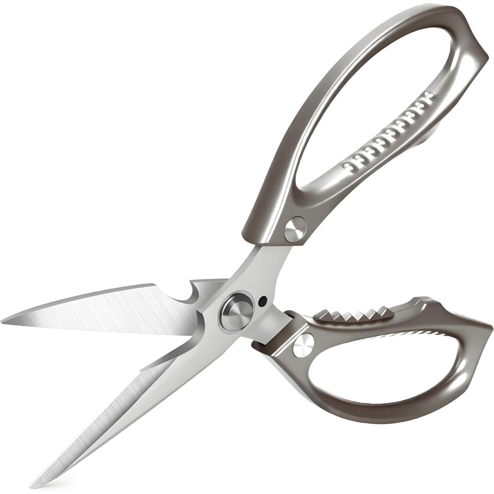 Ultra Sharp Heavy Duty Kitchen Scissors with Serrated Blades & Ergonomic Non-Slip Handle