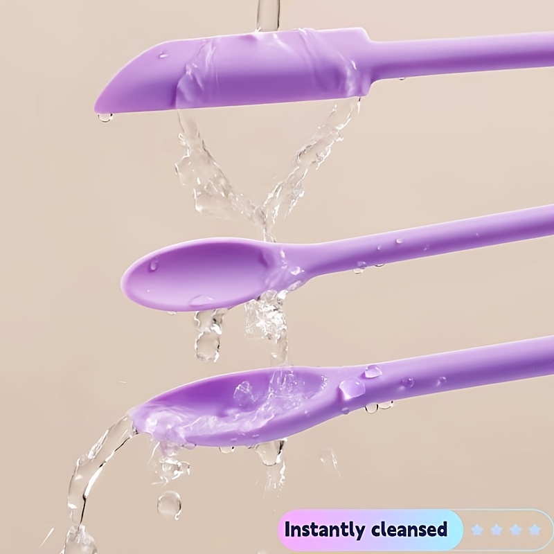 Portable Reusable Silicone Spatulas, Easy Clean Travel Tool, Eco-Friendly Cosmetic Jar Scrapers
