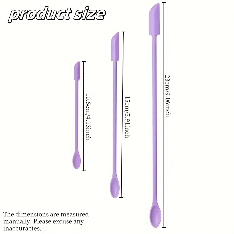 Portable Reusable Silicone Spatulas, Easy Clean Travel Tool, Eco-Friendly Cosmetic Jar Scrapers
