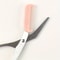 Stainless Steel Pink Eyebrow Trimming Scissors with Built-In Comb for Perfect, Precise Grooming