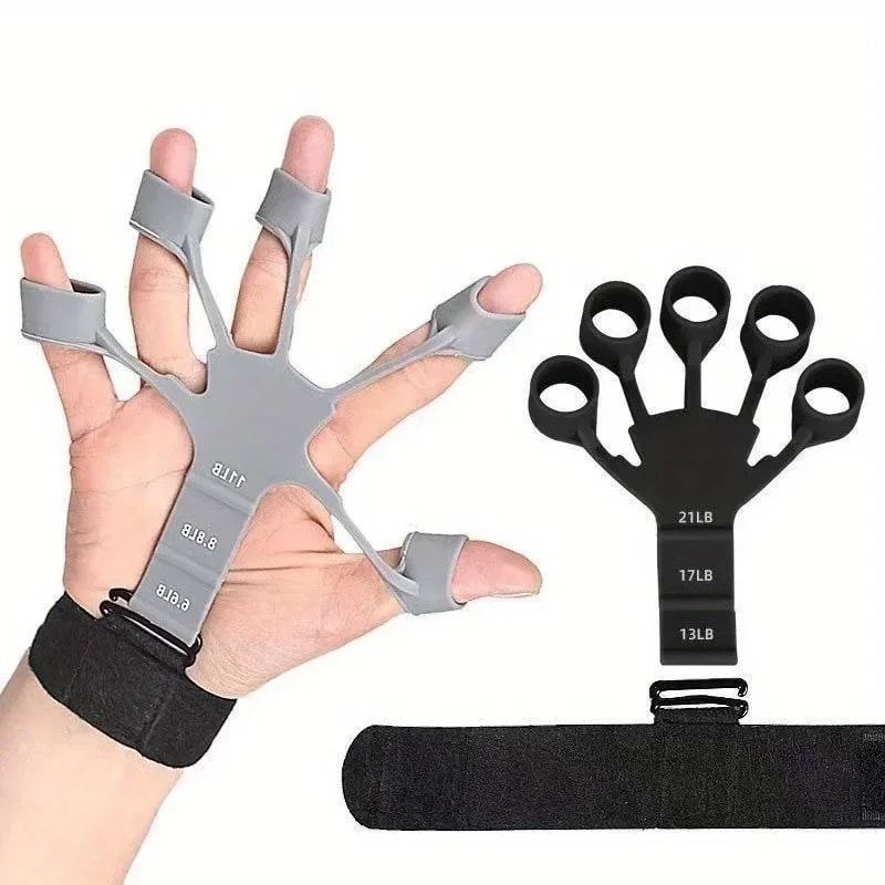 Portable Exercise Adjustable Finger Grip Strengthener, Non Slip Hand Trainer for Basketball