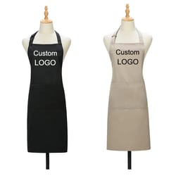 custom women's kitchen apron, chef work apron for grill, restaurant, bar cafes, beauty & nails studios logo design
