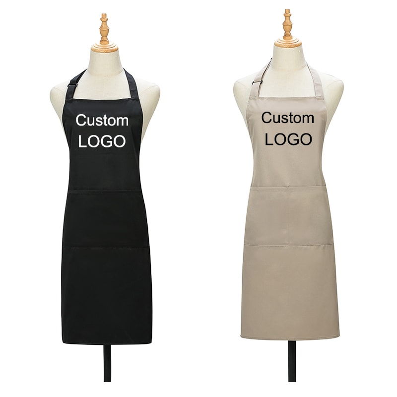 Custom Women's Kitchen Apron, Chef Work Apron for Grill, Restaurant, Bar Cafes, Beauty & Nails Studios Logo Design