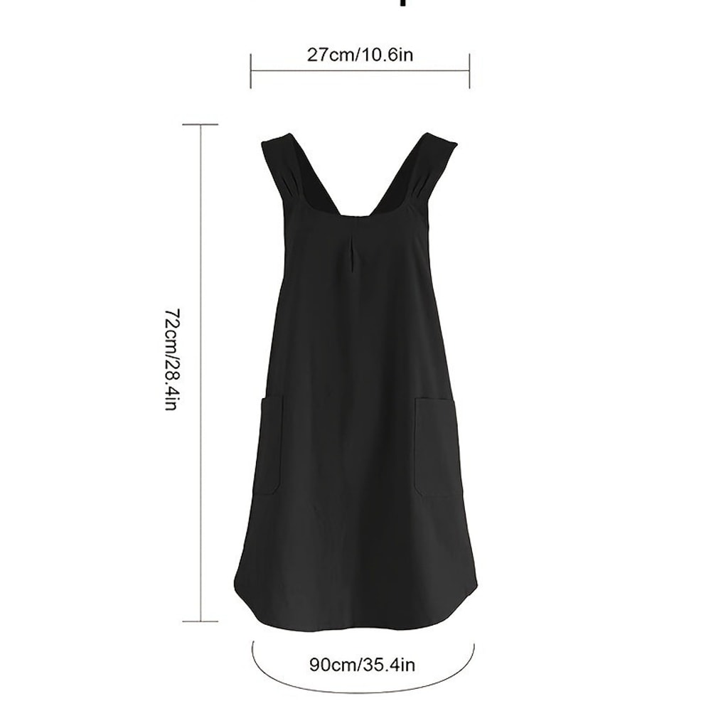 Comfortable Vintage Apron With Pockets EasyClean Adjustable NoTie Design For Baking Lovers 4