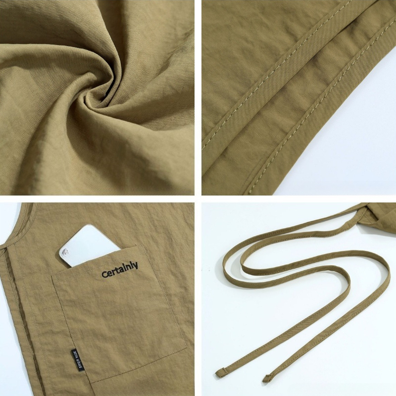 Waterproof Kitchen Apron with Pockets for Women, Anti-Dirty Long Vest, Perfect for Painting and Working