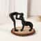 Minimalist Abstract Sculpture, Human and Pet Figurine, Emotional Companionship for Living Room or Desk