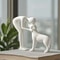 Minimalist Abstract Sculpture, Human and Pet Figurine, Emotional Companionship for Living Room or Desk
