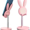 Pink Bunny Adjustable Phone Stand, Desk Holder Compatible with iPhone, Kindle, iPad, Switch, and All Phones