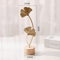 Elegant Metal Ginkgo Leaf Feather Figurine Sculpture for Desktop