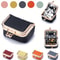 Solid Color Imitation PU Leather Jewelry Box, Ring and Necklace Storage, Mini Coin Wallet for Women