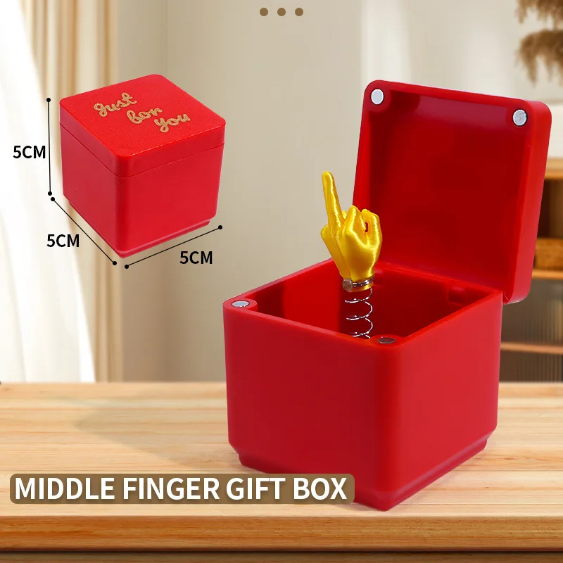 Interesting Prank Gift, Jumping Middle Finger Box for Party, Festival, and Decoration Fun