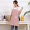 Striped Cotto Linen Apron with Cotton Waistband, Stain Oil Resistance Coffee Overalls for Kitchen