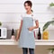 Striped Cotto Linen Apron with Cotton Waistband, Stain Oil Resistance Coffee Overalls for Kitchen