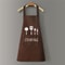 Striped Cotto Linen Apron with Cotton Waistband, Stain Oil Resistance Coffee Overalls for Kitchen