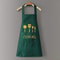 Striped Cotto Linen Apron with Cotton Waistband, Stain Oil Resistance Coffee Overalls for Kitchen
