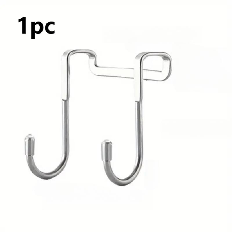 Easy to Install Silver Metal Seamless Hook for Kitchens, Bathrooms, and Wardrobes – No Drilling