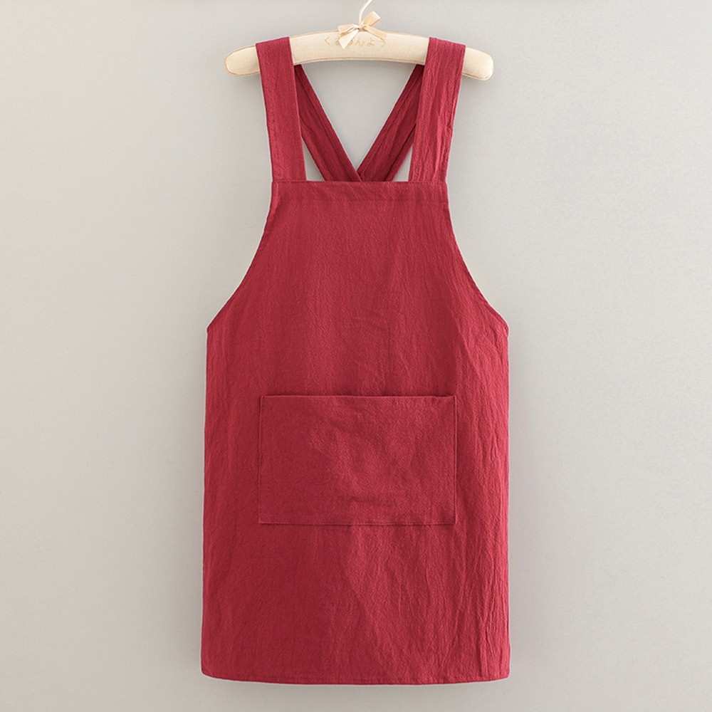 Breathable Cotton Cooking Apron, Fashionable Kitchen Housework Protective Cover