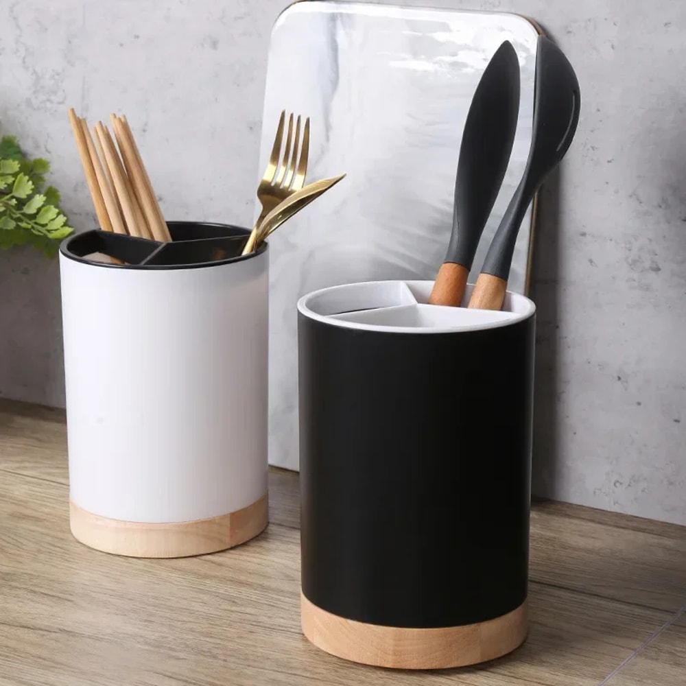 Plastic Chopstick Spoon Storage Rack Detachable Utensil Holder