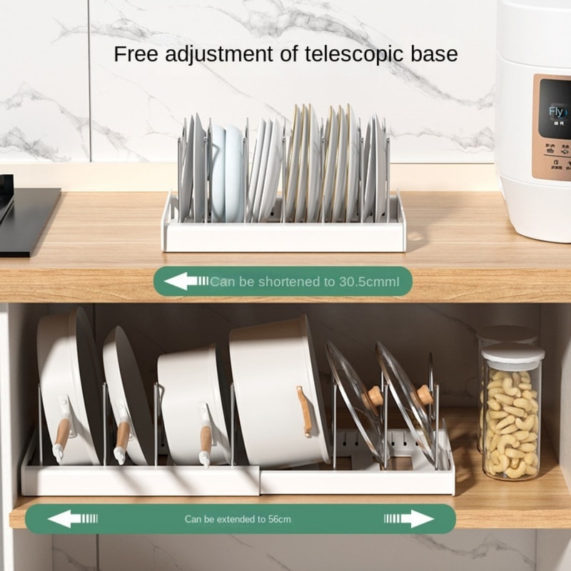 Foldable Kitchen Utensil Storage Rack | Pot Lid Organizer