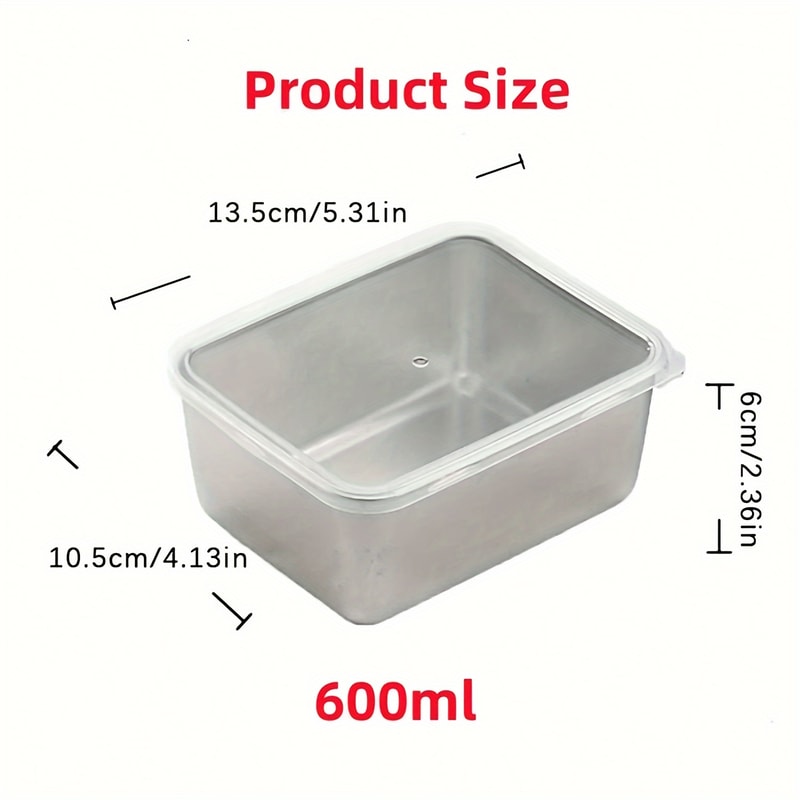 Leakproof Stainless Steel Food Storage Containers Set With Lids - Stackable & Reusable for Camping, School, Picnics