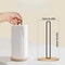 Free-Standing Paper Towel Holder with Nordic Style Bamboo Base, Vertical Storage Rack for Kitchen