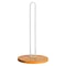 Free-Standing Paper Towel Holder with Nordic Style Bamboo Base, Vertical Storage Rack for Kitchen