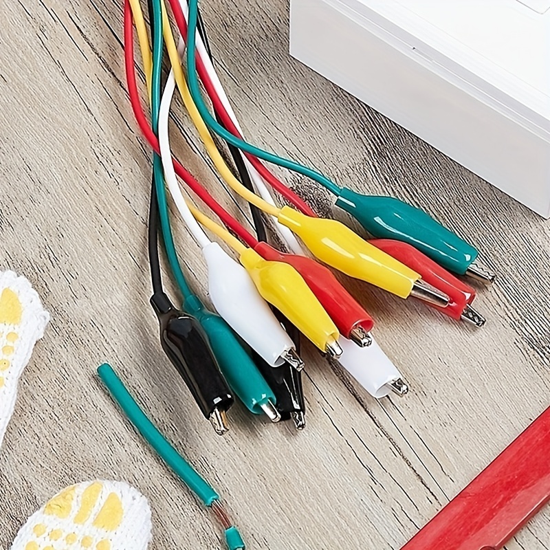 Test Leads Alligator Clips, Double-ended Crocodile Clips, Roach Clip Jumper for Electrical Work