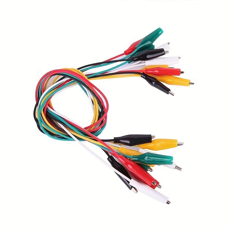Test Leads Alligator Clips, Double-ended Crocodile Clips, Roach Clip Jumper for Electrical Work