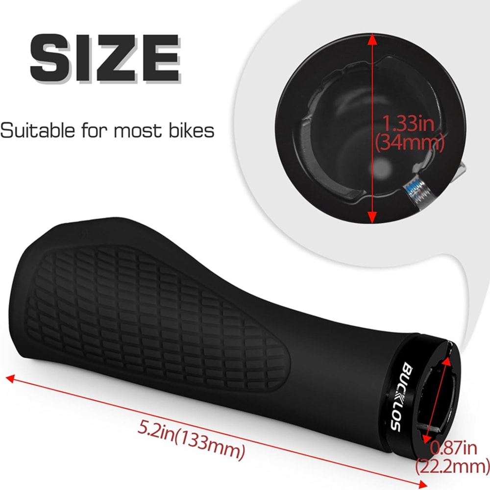 Locking Bicycle Handlebar Grips Soft Rubber Comfort For Mountain Bike Accessories 3