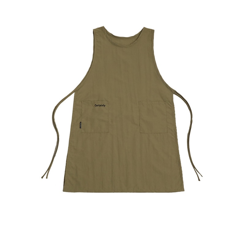 Women's Waterproof Anti-dirty Long Vest Apron with Pockets for Beauty and Nail Salon Work