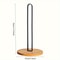 FreeStanding Vertical Storage Rack NordicStyle Bamboo Base Paper Towel Holder Countertop Mounting 3