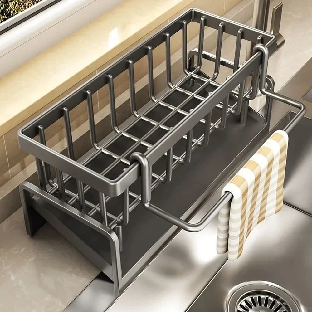 Kitchen Storage Racks, Detergent Dishcloth Organiser, Multifunctional Sponge Rack Drainer